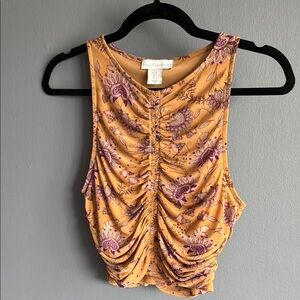 House of Harlow Orange and Purple Ruched Set